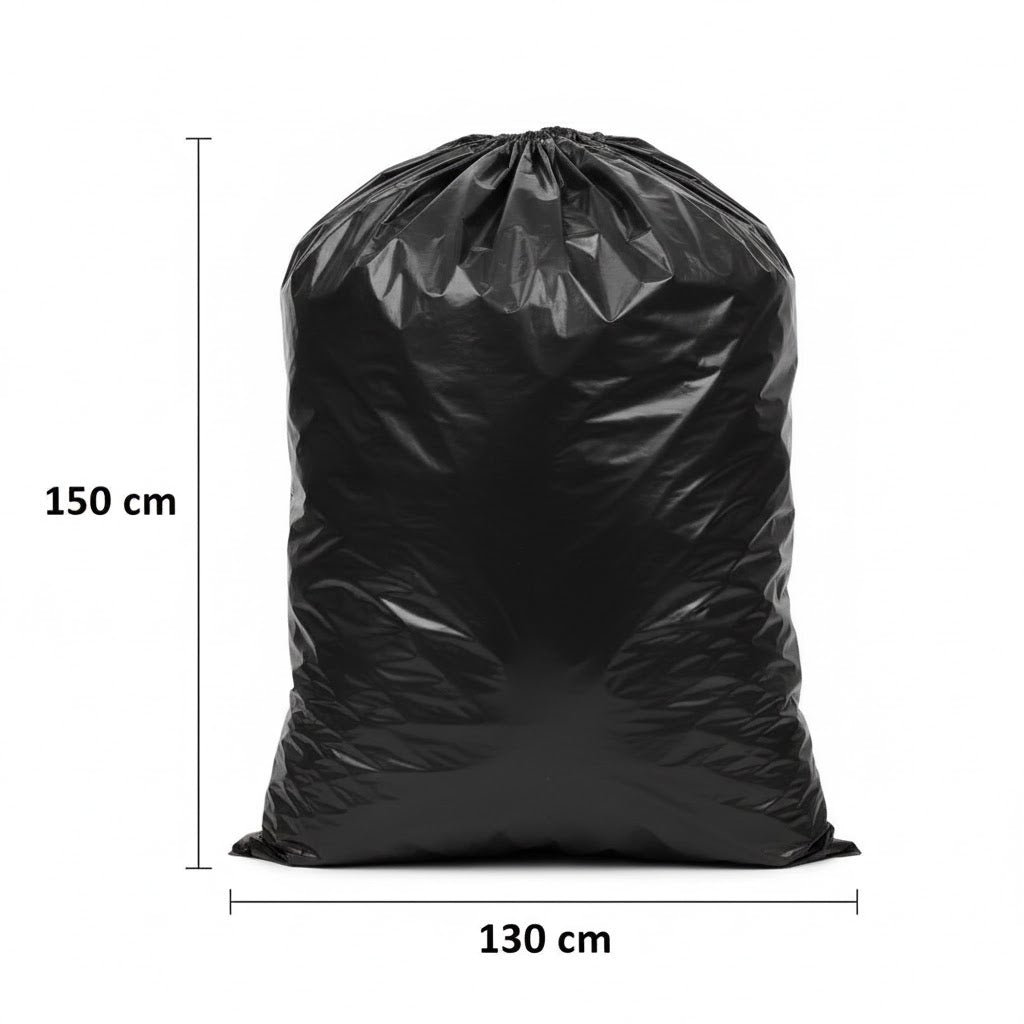 Bolsas De Basura Negras 130X150 cm 40 micras - (1 pack 50 Unidades)