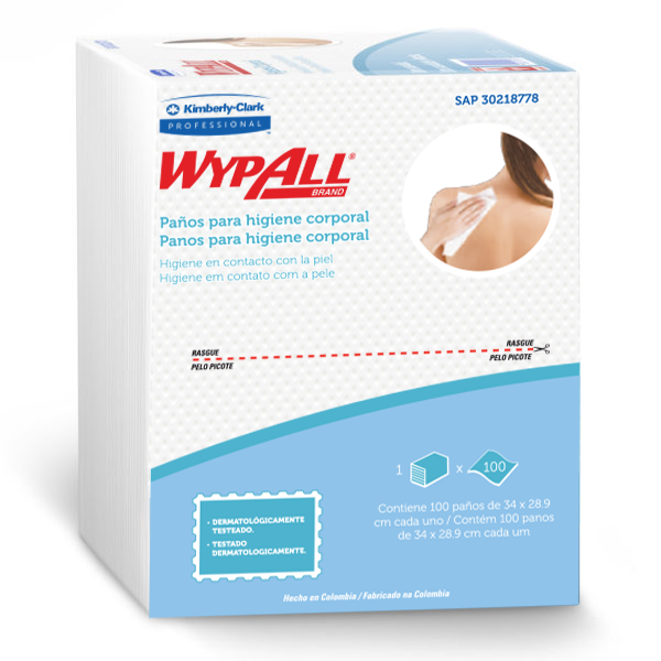 Paños Wypall X60 Hig Personal Predoblado - (12 Paquetes de 100 paños)