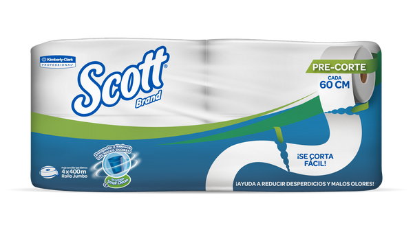 Scott Jumbo Toilet Paper Single Sheet Pre-Cut / Scented - (4 Units x 400 Meters)