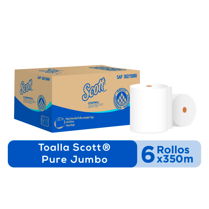 Jumbo Roll Towel Scott Pure High Capacity - (6 Units x 350 Meters)
