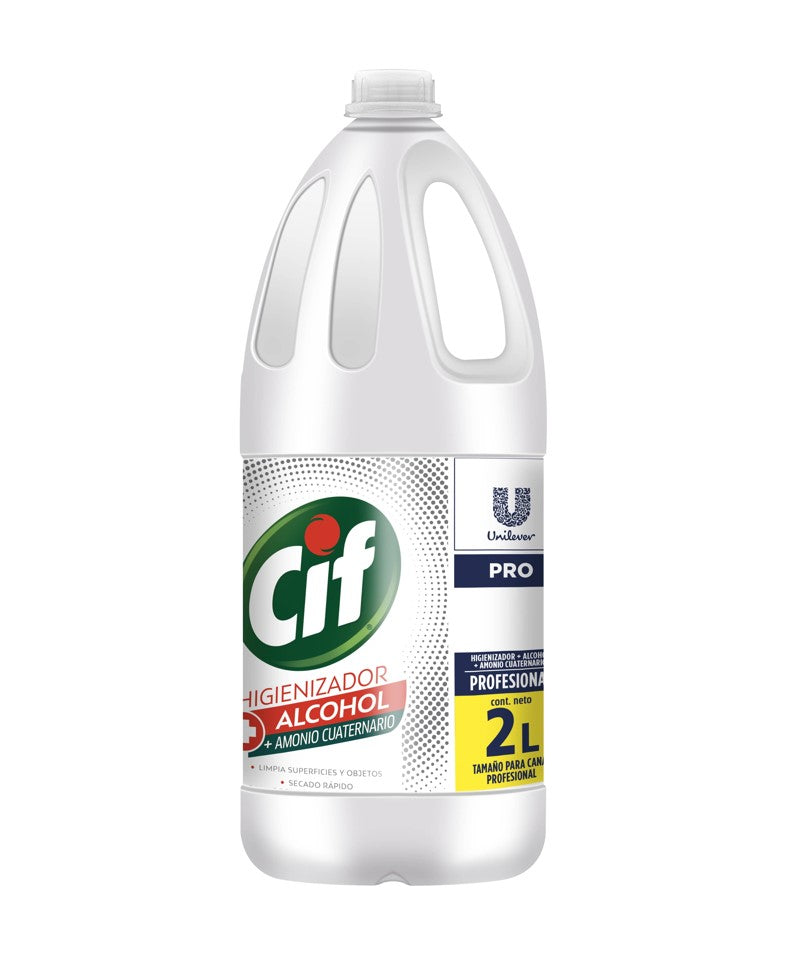 CIF Higienizador Alcohol y Amonio Botella  - (2Lts)