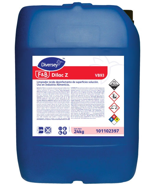 Dilac Z Limpiador ácido Sanitizante por espuma - (24Kg)