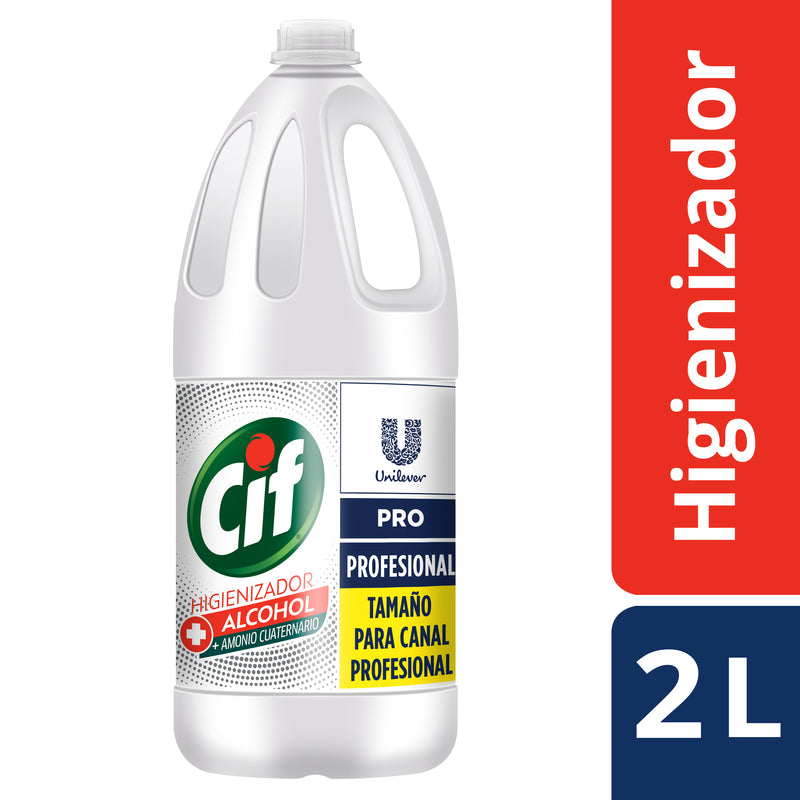 CIF Higienizador Alcohol y Amonio Botella  - (2Lts)