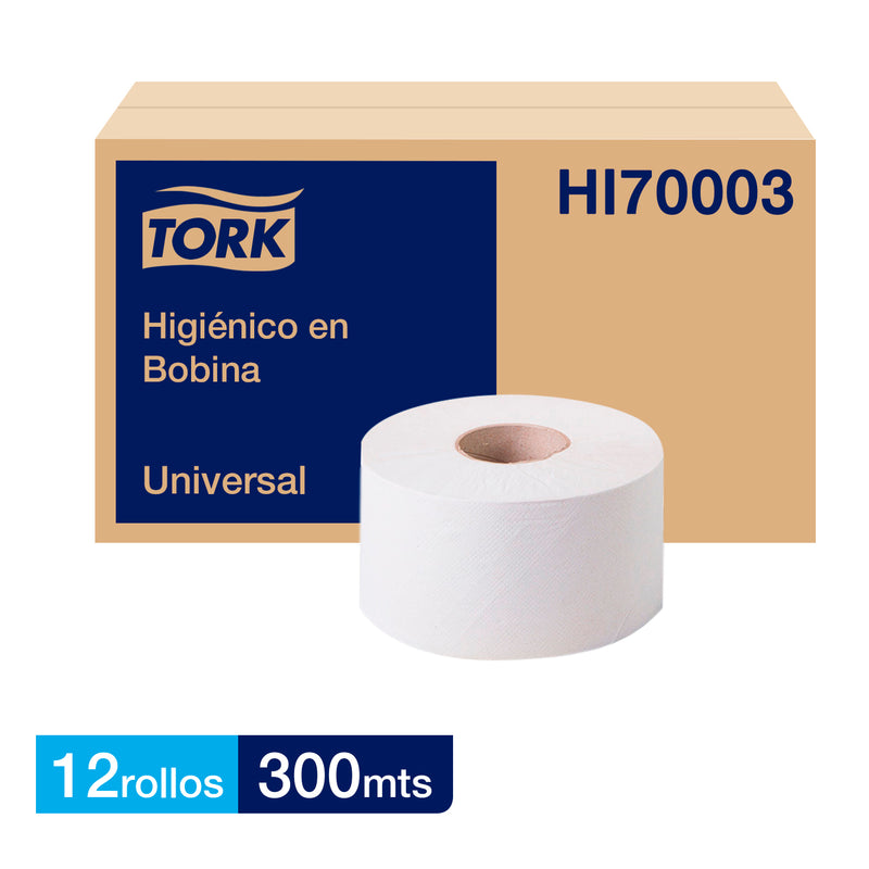 Papel Higiénico Jumbo Tork Universal - (12 Rollos x 300 metros)