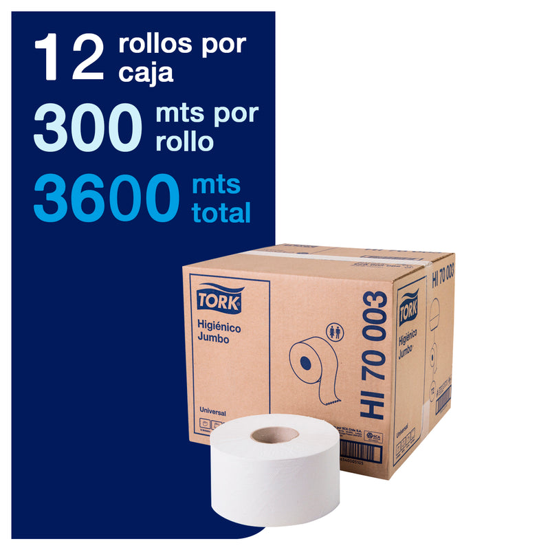 Tork Universal Jumbo Toilet Paper - (12 Rolls x 300 meters)