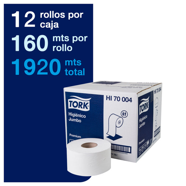 Tork Premium Jumbo Toilet Paper - (12 Rolls x 160 meters)