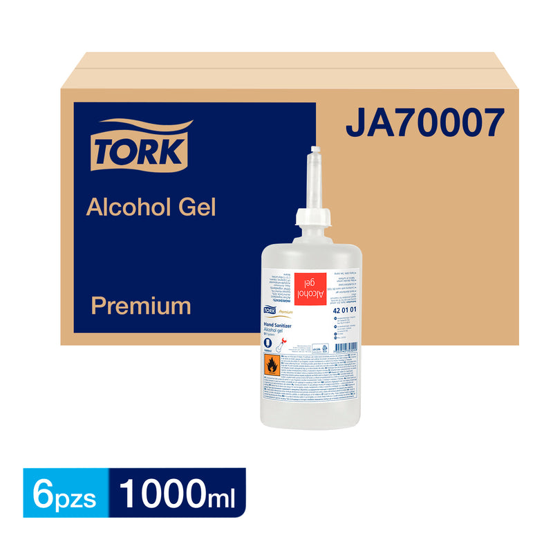 Alcohol Gel Premium Tork Elevation - (6 botellas x 1000ml)