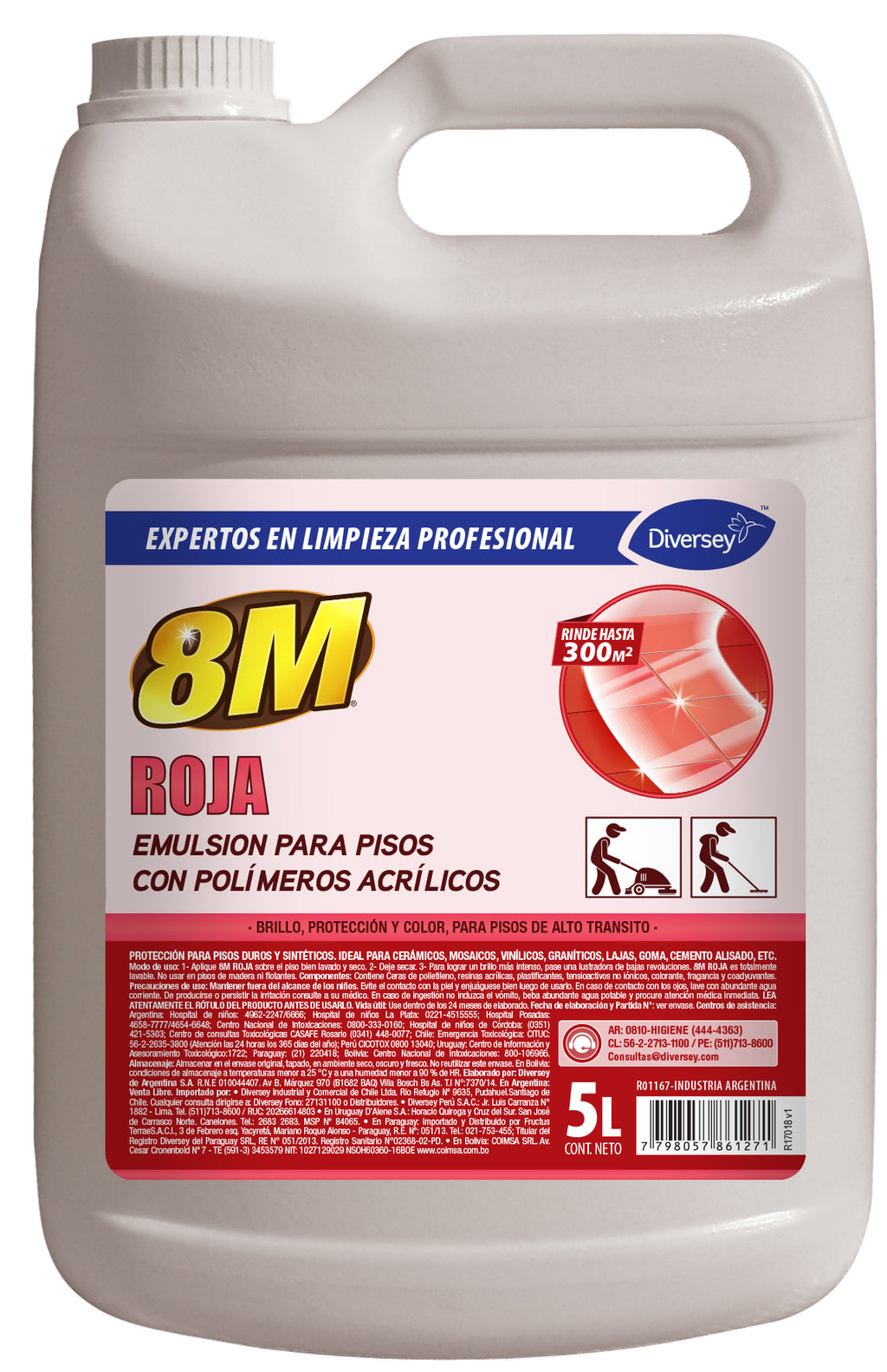 Cera Lustrable 8M Roja - ( 5L )