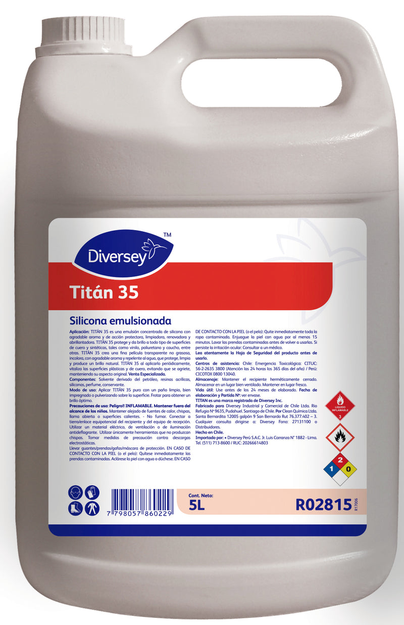 Titan 35 emulsified silicone for leather and synthetic surfaces