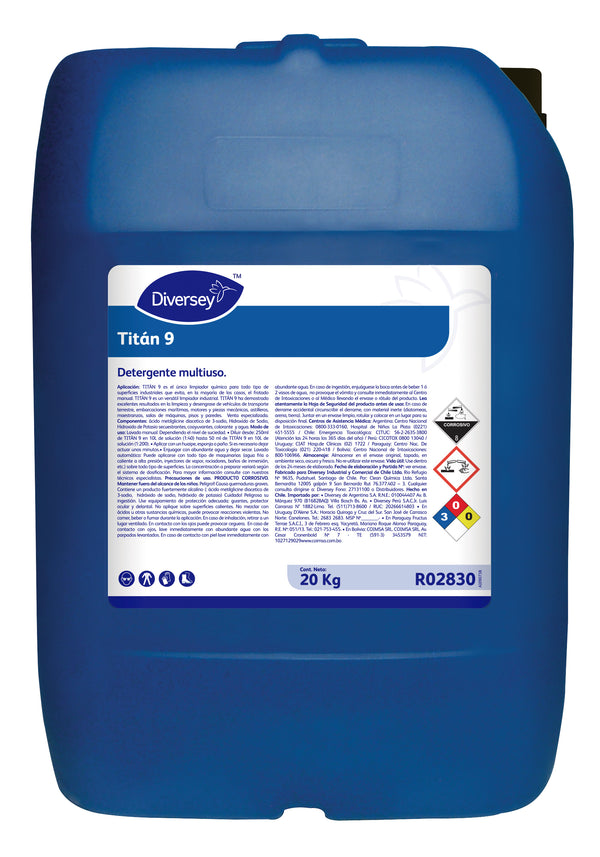 Multipurpose detergent for chemical cleaning of surfaces Titan Prof 9 - (20KG) 
