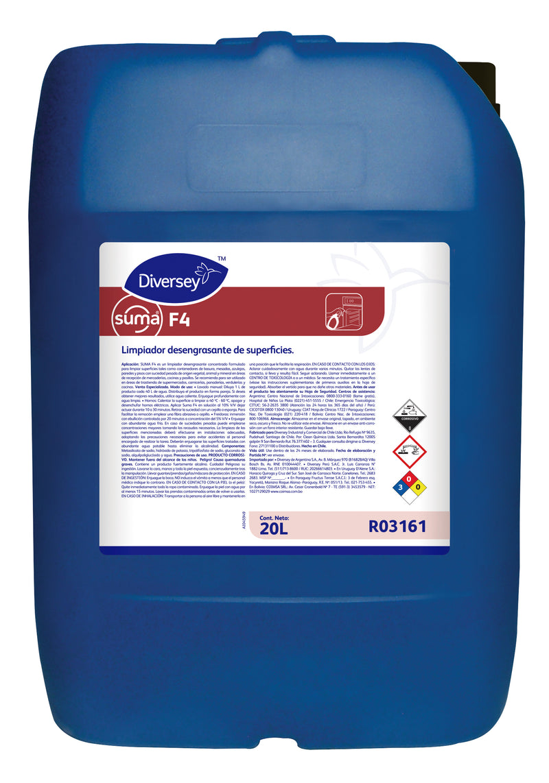 Suma F4 Degreaser For Surfaces With Heavy Dirt And Grease - (20LT)