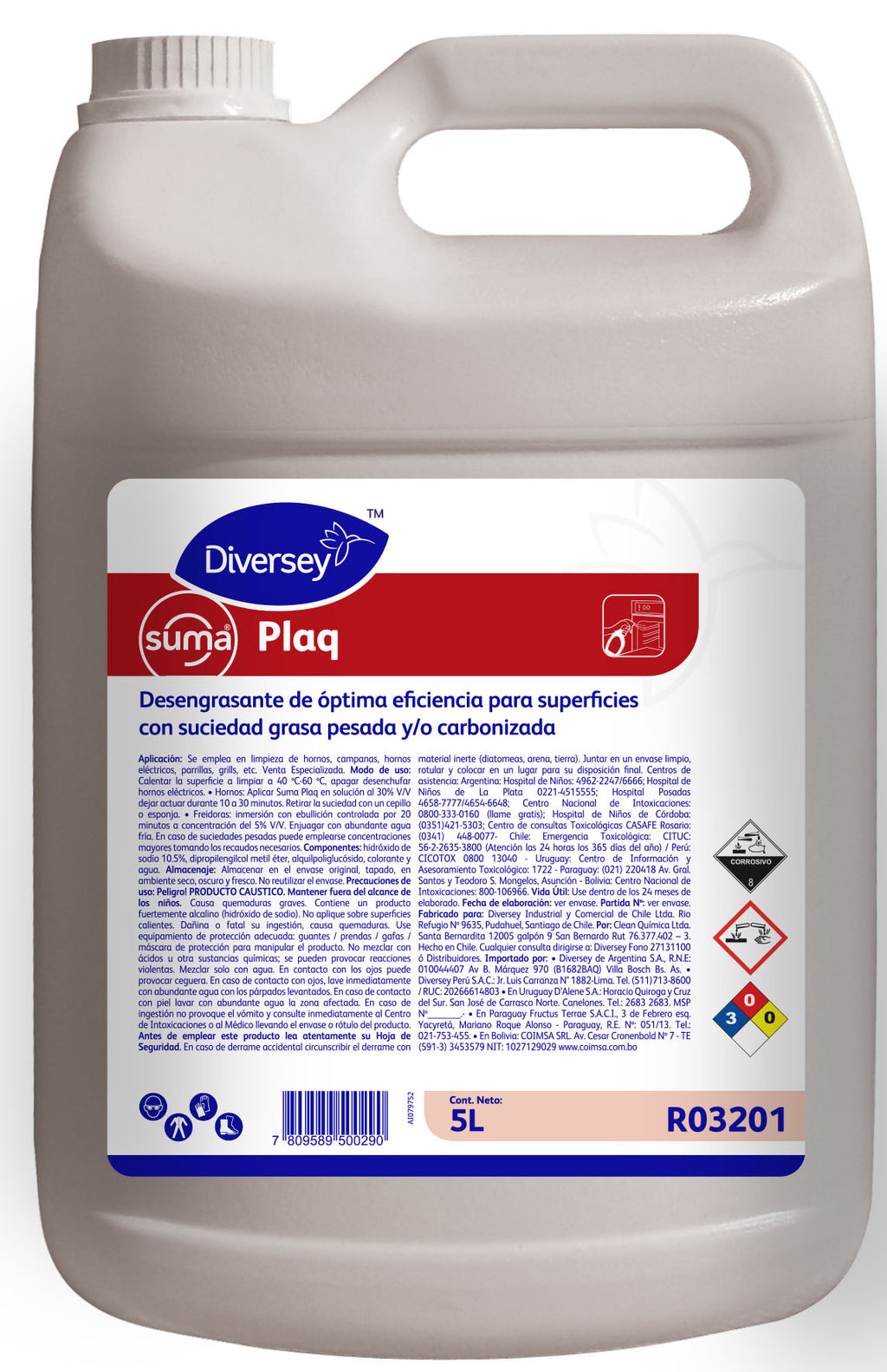 Degreasers Suma Plaq Professional Kitchens (5L)