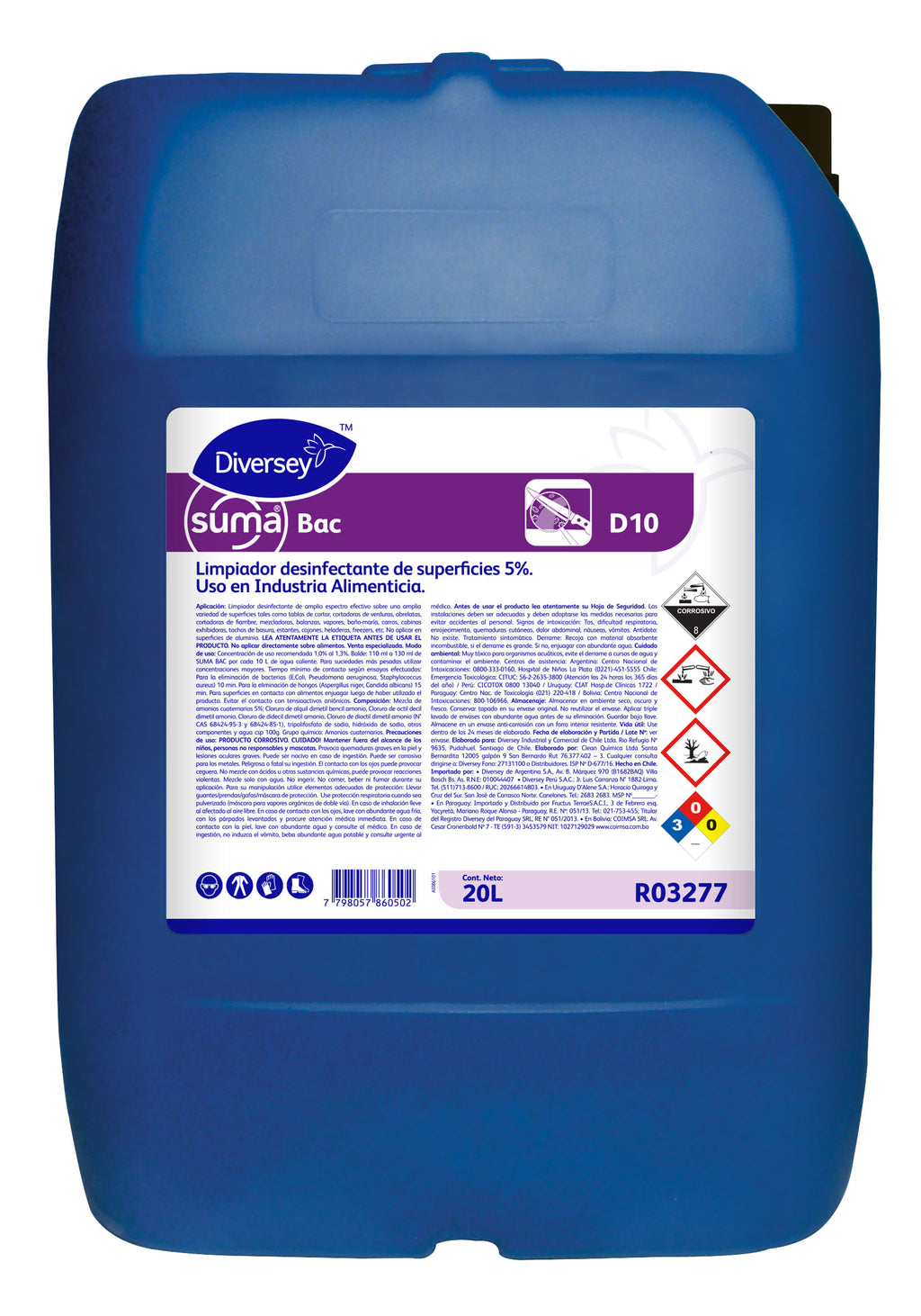 SUMA BAC-LIMPIADOR DESINFECTANTE AMPLIO ESPECTRO (20 L)