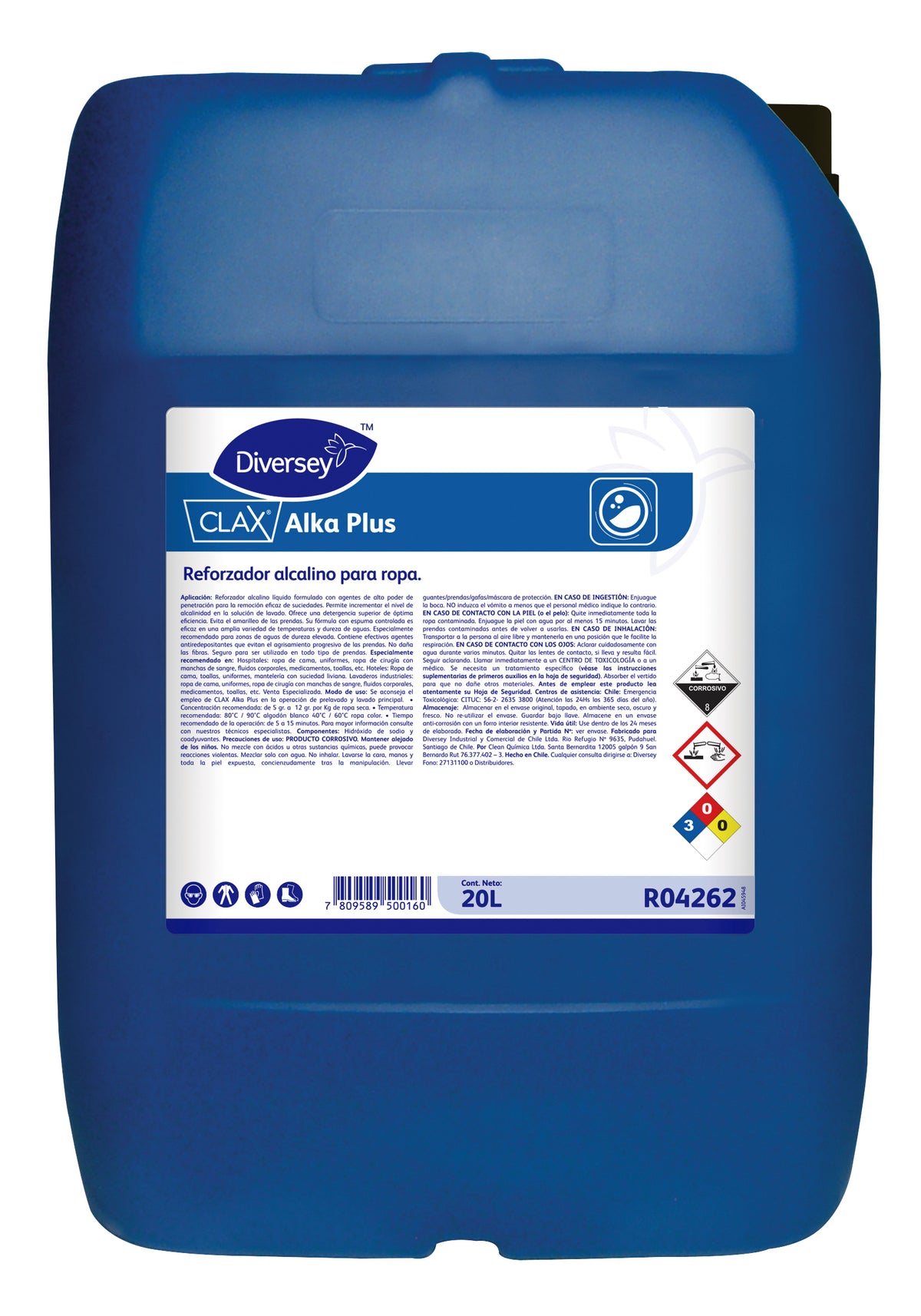 アリナミン 2-1 Potenciador alcalino Clax Alka Plus 20 litros Diversey