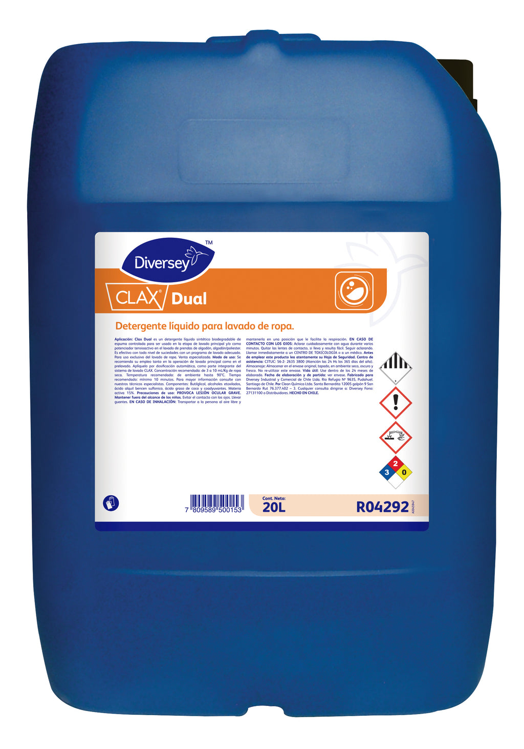 Detergente principal Liquido Clax Dual - (20L)