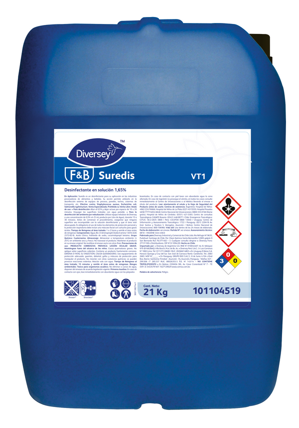 Suredis Disinfectant for open surfaces (21 Kg)