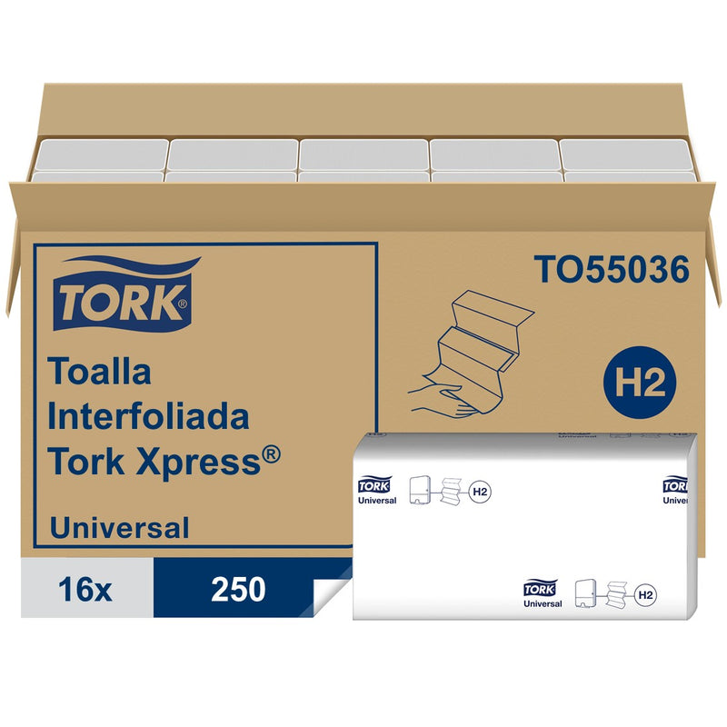 Tork Universal Interleaved Towel - (16 Packs x 250 Sheets)