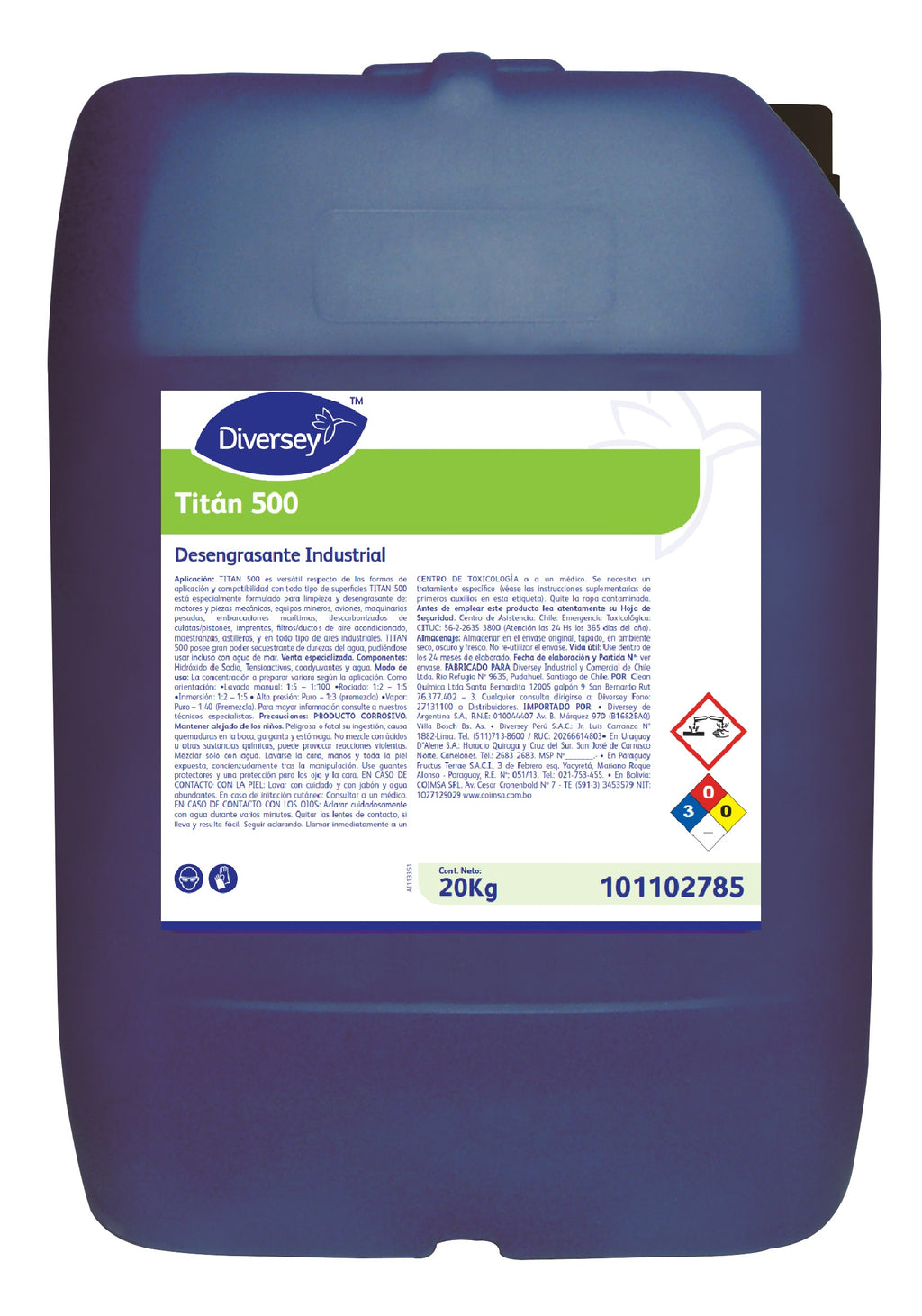 DESENGRASANTE INDUSTRIAL TITAN PROF 500