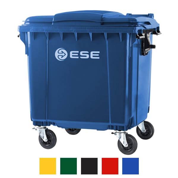 Garbage Container 1,100 Lts. ESE 4 Wheels German. Various colors 